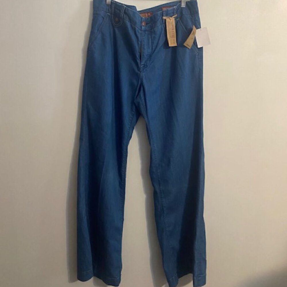 Lucky Legend High-rise Wide-leg Denim trousers, size 18